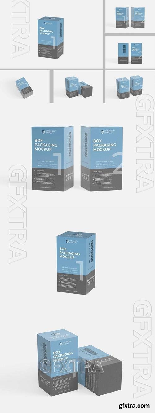 Package Box Mockup - Rectangle QU22PV6