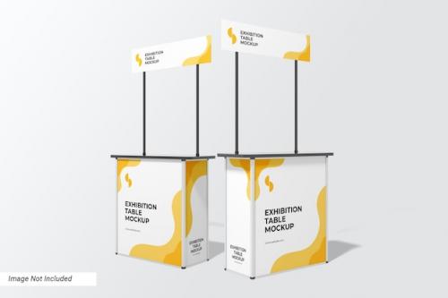 Exhibition Table Stand Mockup