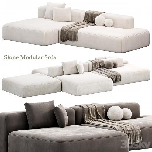 Stone Modular Sofa by Tamamm