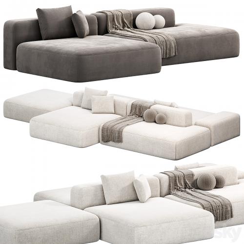 Stone Modular Sofa by Tamamm