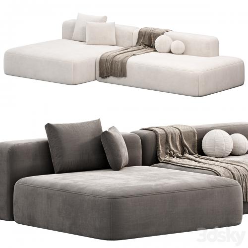 Stone Modular Sofa by Tamamm