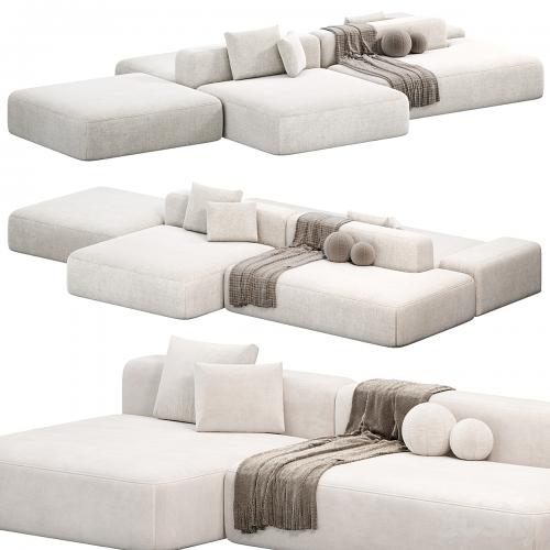 Stone Modular Sofa by Tamamm