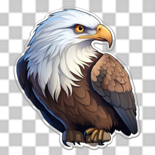 3d Eagle Sticker Clipart Sublimation Png