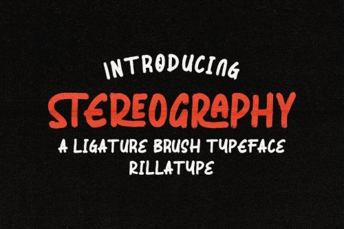 Stereography - Ligature Brush Typeface