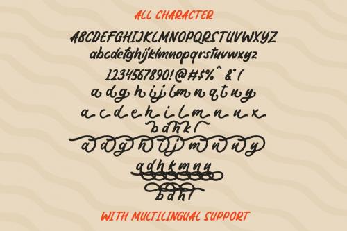 The Kindamana - Handwritten Display Font