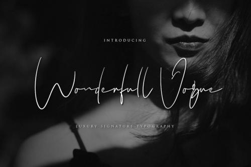 Wonderfull Vogue - Signature Font