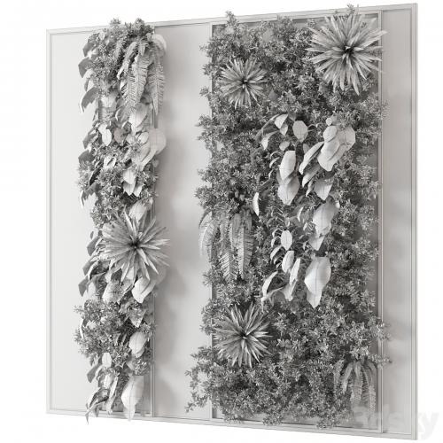 Indoor Wall Vertical Garden in Wooden Base - Set 536