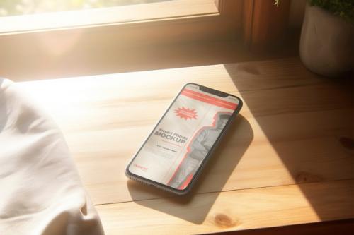 Wooden Furniture With Device Mockup