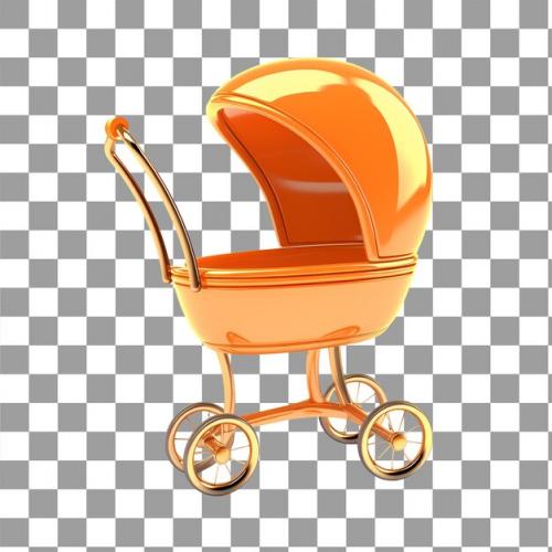 3d Render Of Baby Cart Stroller