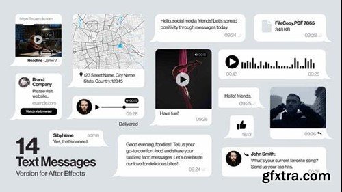 Videohive Text Messages Video Template 50143621