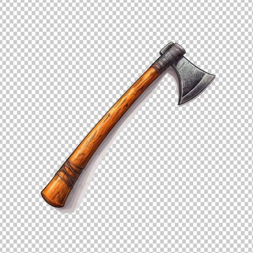 Hiking Watercolor Axe Isolated On Transparent Background Png