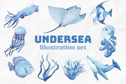 Undersea Watercolor Illustration