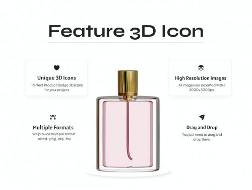 Perfume Bottle 3D Icon