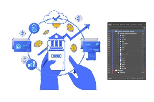 Embedded Finance concept illustration