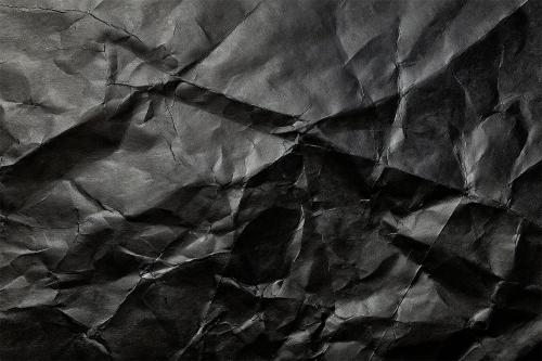 Crumpled Black Paper Texture
