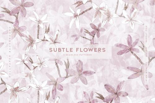 Subtle Flowers 3 Patterns