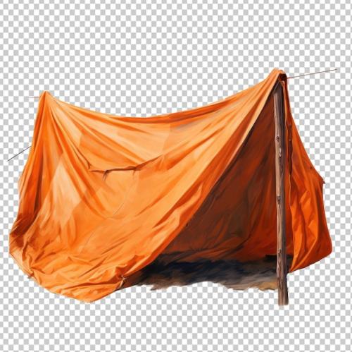 Hiking Tarp Watercolor Isolated On Transparent Background Png