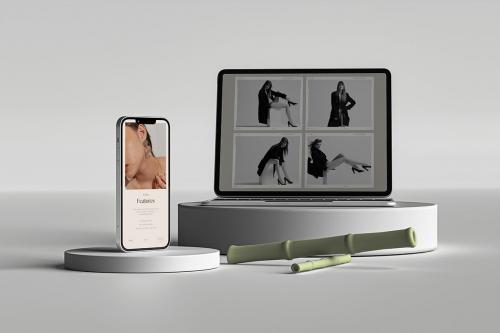 iPad Pro with Smartphone Mockups