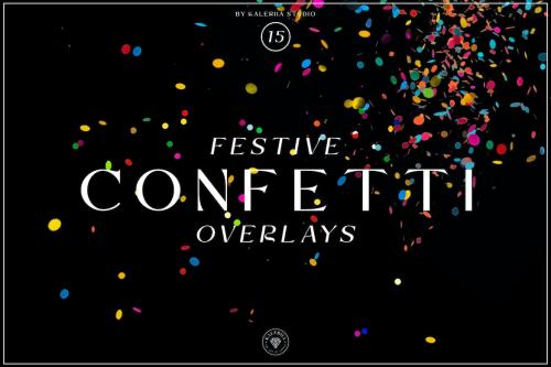 Festive Confetti Overlays