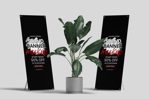 X Stand Banner Mockups 02