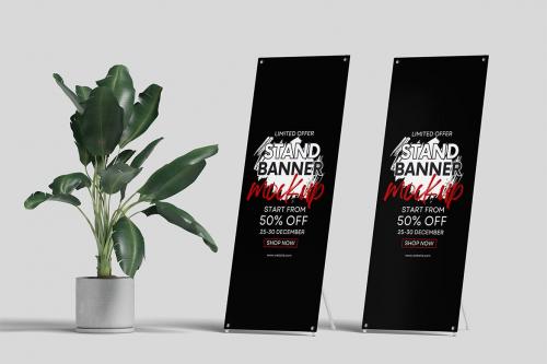 X Stand Banner Mockups 02