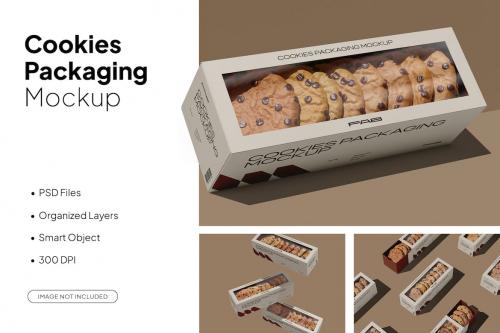 Cookies Box Packaging Mockup