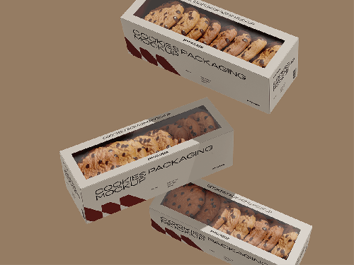 Cookies Box Packaging Mockup