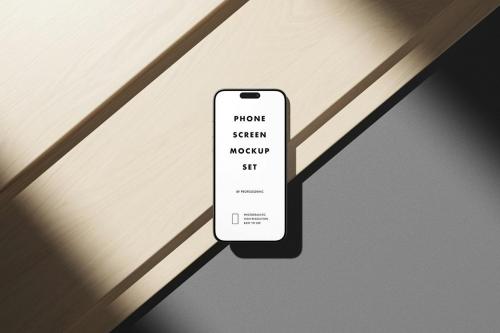 iPhone 15 Pro Max Screen Mockup Set