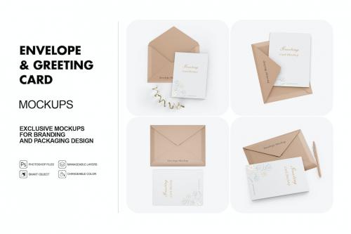 Envelope And Greeting Card Mockups