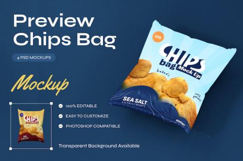 Chips Bag Product Mockup Set