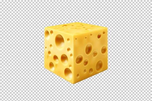 Yellow Cheese Slice Png Isolated On A Transparent Background