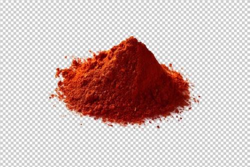 Red Chili Powder Heap Isolated On A Transparent Background
