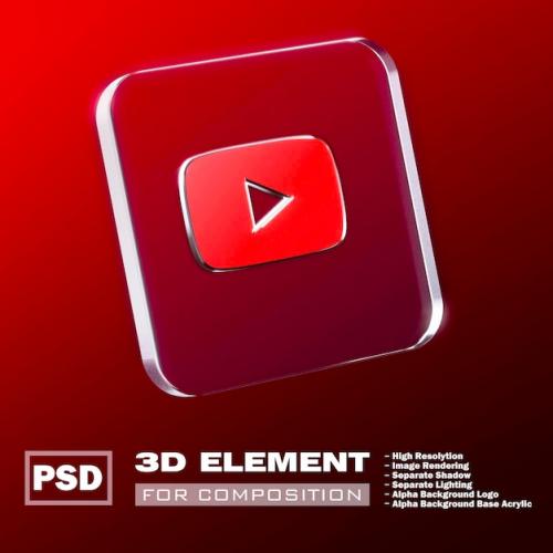 3d Logo Render Element Psd Youtube