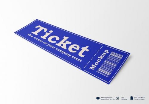 Paper Ticket Mockup