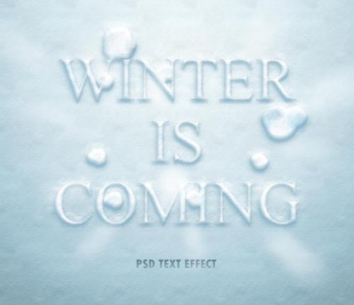 Winter Ice Cap Text Effect