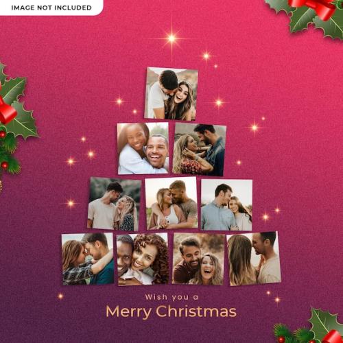 Christmas Holiday Party Photo Frame Background