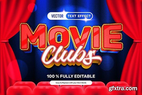 Red Movie Duo Vector Text Effect ZUBH6RS