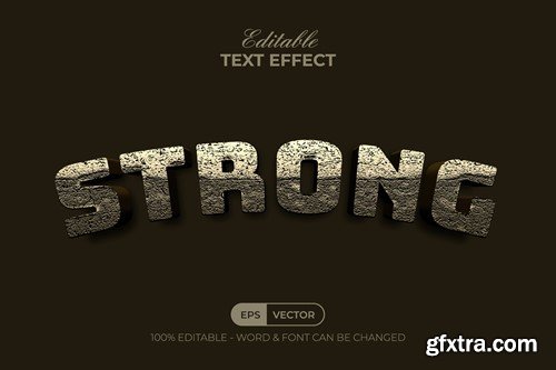 Strong Gold Text Effect Texture Style 9FN7Q9S