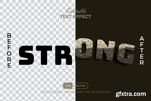 Strong Gold Text Effect Texture Style 9FN7Q9S