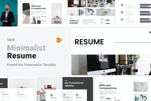 Minimalist CV Resume - Power Point Template
