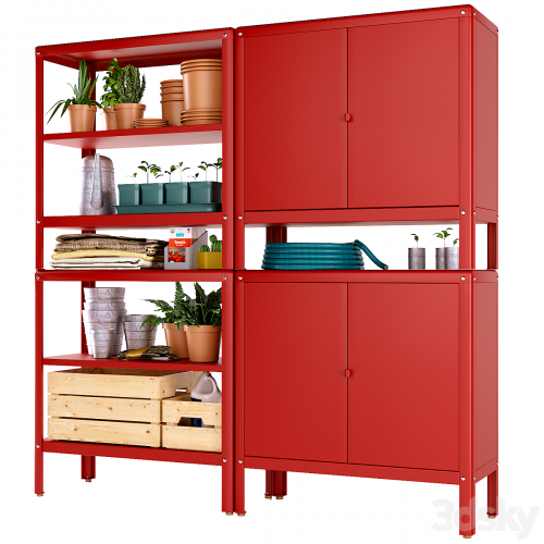 KOLBJORN Bookcase with 2 cabinets | IKEA