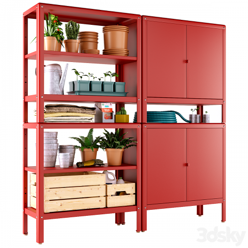 KOLBJORN Bookcase with 2 cabinets | IKEA