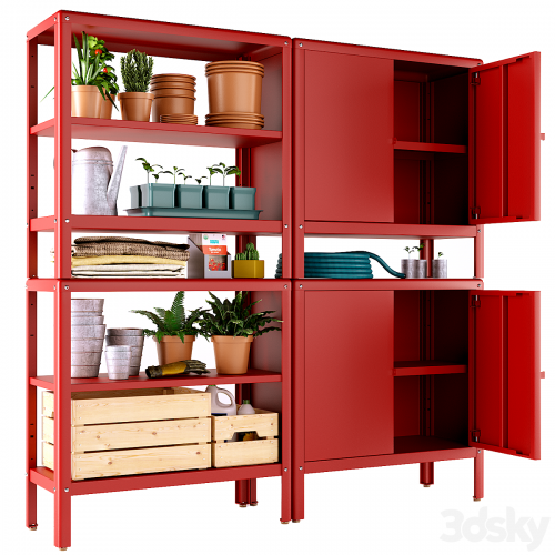 KOLBJORN Bookcase with 2 cabinets | IKEA