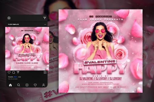 Valentines Day Party Flyer Template