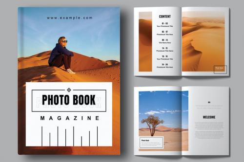 Photobook Magazine Template Layout