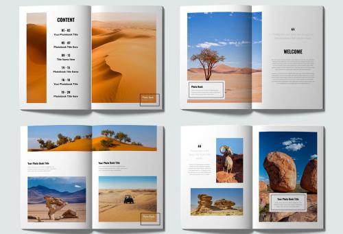 Photobook Magazine Template Layout