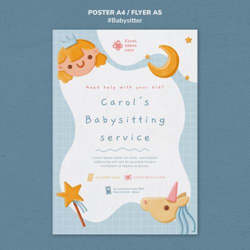 Babysitter Job Flyer Template