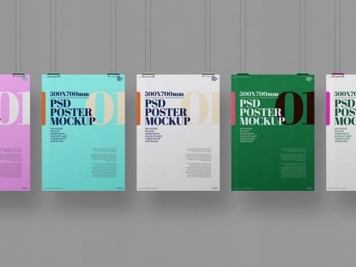 5 Posters Mockup - 347946201