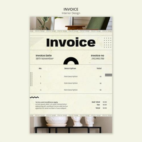 Interior Design Invoice Template