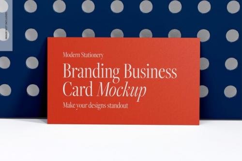 Branding Business Card Mockup Front View